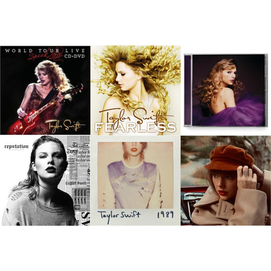 This is a 6 CD SKU bundle.
1.This CD is brand new.Format: CDThis item's title is: Red (Taylor's Version) (X) (2CD)Artist: Taylor SwiftLabel: REPUBLICBarcode: 602438737628Release Date: 11/12/2021
2.This CD is brand new.