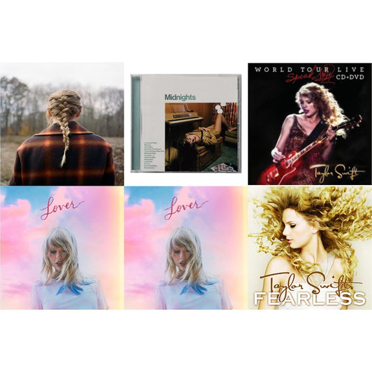 This is a 6 CD SKU bundle.
1.This CD is brand new.Format: CDMusic Style: Alternative RockThis item's title is: Evermore (X)Artist: Taylor SwiftLabel: REPUBLICBarcode: 602435648583Release Date: 12/18/2020
2.This CD is brand new.