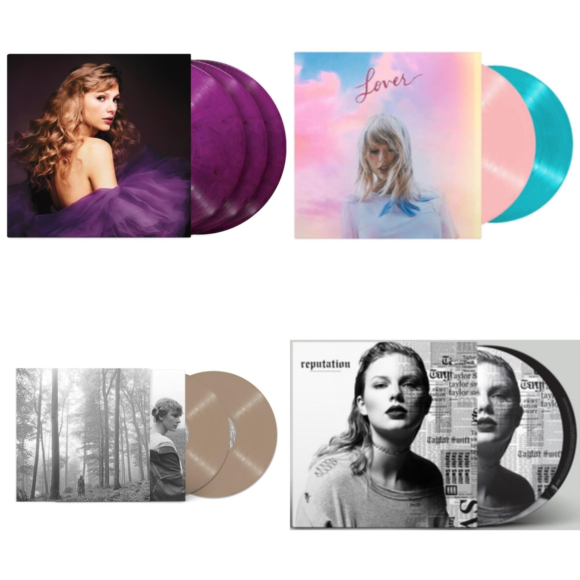 This is a 4 LP Vinyl SKU bundle.
1.This LP Vinyl is brand new.Format: LP VinylMusic Style: VocalThis item's title is: Folklore (X) (Beige Vinyl/2LP)Artist: Taylor SwiftLabel: Republic RecordsBarcode: 602435034881Release Date: 7/23/2021
2.This LP Vinyl is brand new.