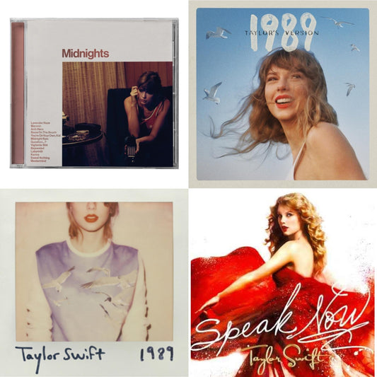This is a 4 CD SKU bundle.
1.This CD is brand new.Format: CDMusic Style: Synth-popThis item's title is: Midnights (X) (Blood Moon CD)Artist: Taylor SwiftLabel: REPUBLICBarcode: 602445790111Release Date: 10/21/2022
2.This CD is brand new.