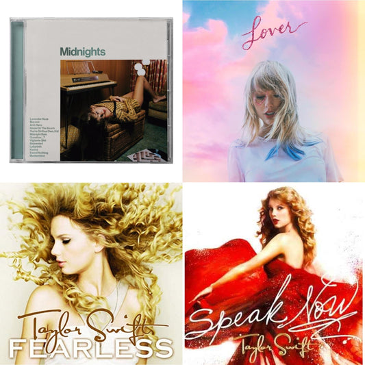 This is a 4 CD SKU bundle.
1.This CD is brand new.Format: CDMusic Style: Synth-popThis item's title is: Midnights (X) (Jade Green CD)Artist: Taylor SwiftLabel: REPUBLICBarcode: 602445790104Release Date: 10/21/2022
2.This CD is brand new.