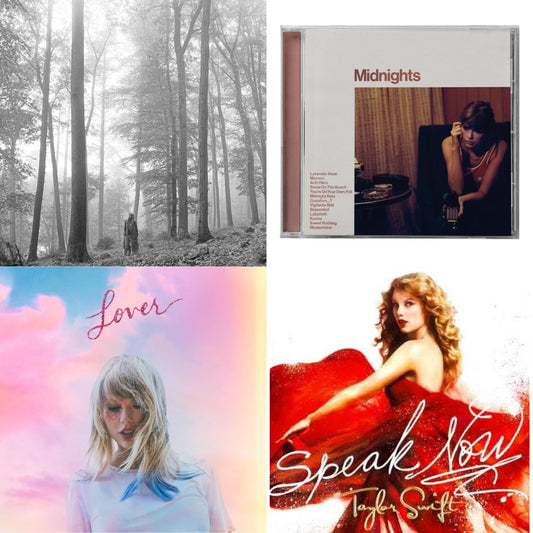 This is a 4 CD SKU bundle.
1.This CD is brand new.Format: CDMusic Style: VocalThis item's title is: Folklore (Edited)Artist: Taylor SwiftLabel: REPUBLICBarcode: 602435034799Release Date: 8/7/2020
2.This CD is brand new.