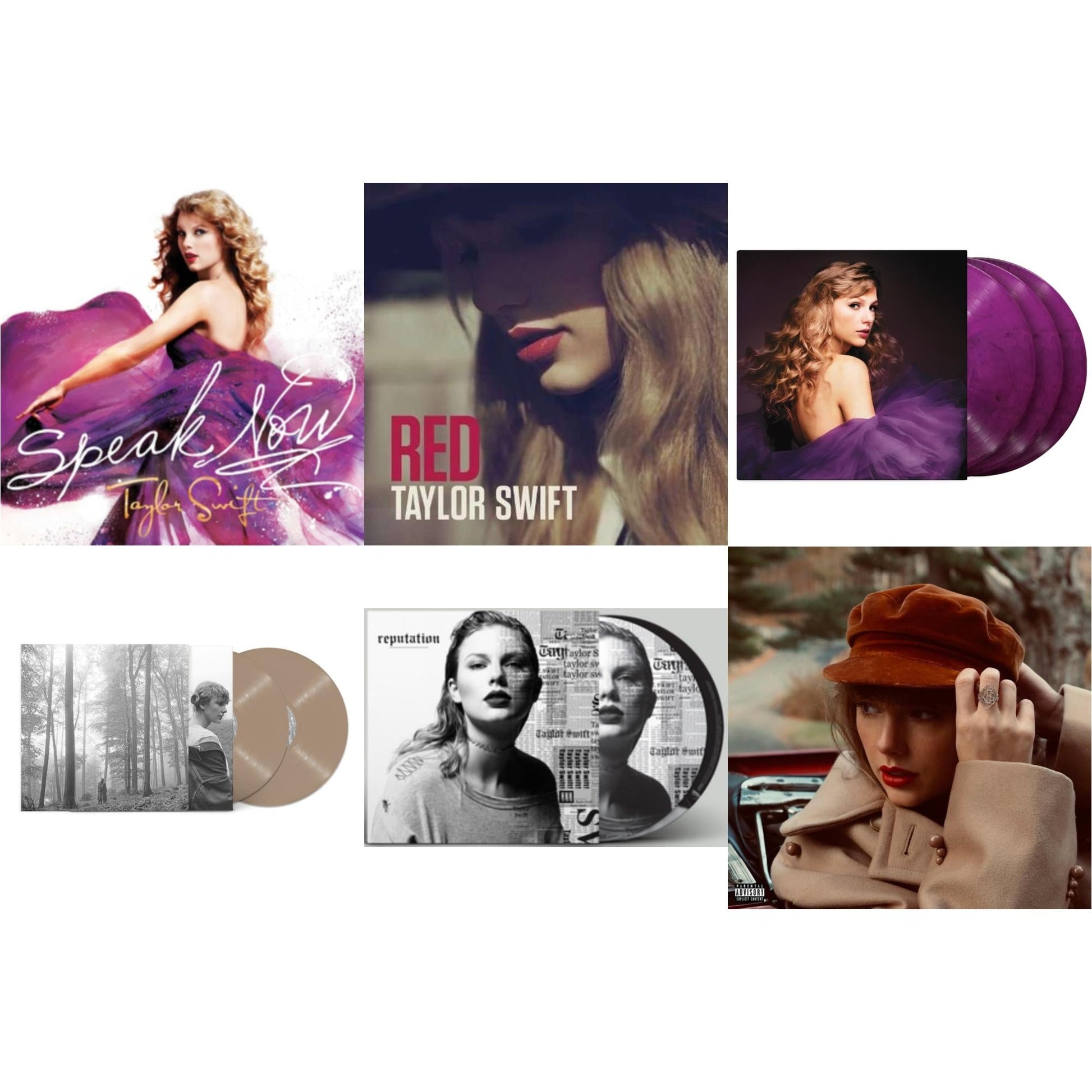 This is a 6 LP Vinyl SKU bundle.
1.This LP Vinyl is brand new.Format: LP VinylMusic Style: VocalThis item's title is: Folklore (X) (Beige Vinyl/2LP)Artist: Taylor SwiftLabel: Republic RecordsBarcode: 602435034881Release Date: 7/23/2021
2.This LP Vinyl is brand new.