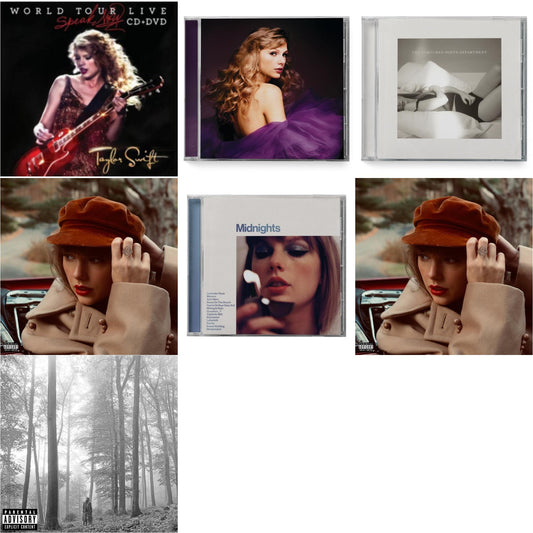 This is a 7 CD SKU bundle.
1.This CD is brand new.Format: CDMusic Style: VocalThis item's title is: Folklore (X)Artist: Taylor SwiftLabel: REPUBLICBarcode: 602435034805Release Date: 8/7/2020
2.This CD is brand new.