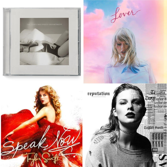 This is a 4 CD SKU bundle.
1.This CD is brand new.Format: CDThis item's title is: Tortured Poets Department (X) (Manuscript- Bonus Track)Artist: Taylor SwiftBarcode: 602465081343Release Date: 4/19/2024
2.This CD is brand new.