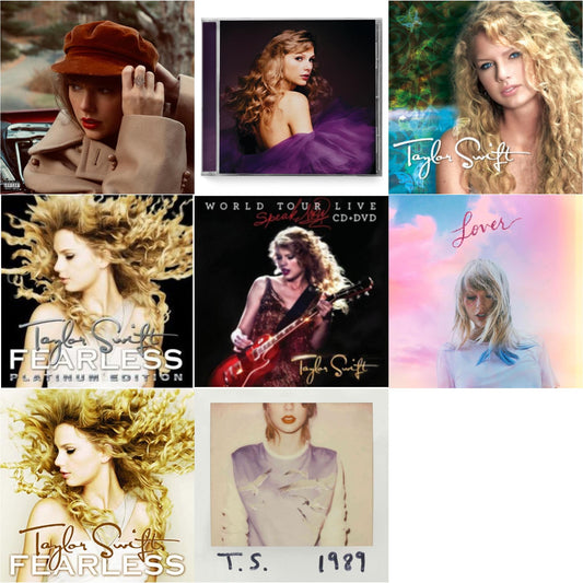 This is a 8 CD SKU bundle.
1.This CD is brand new.Format: CDMusic Style: BalladThis item's title is: Red (Taylor's Version) (Edited) (2CD)Artist: Taylor SwiftLabel: REPUBLICBarcode: 602438737635Release Date: 11/12/2021
2.This CD is brand new.