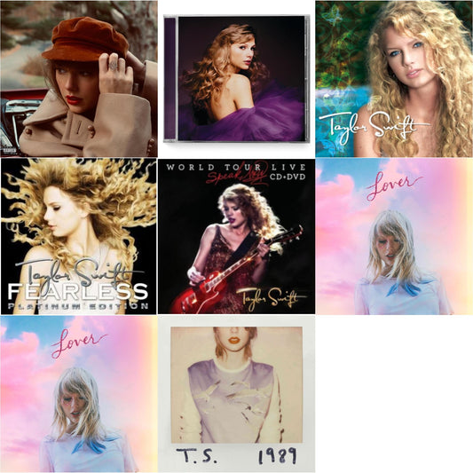 This is a 8 CD SKU bundle.
1.This CD is brand new.Format: CDMusic Style: BalladThis item's title is: Red (Taylor's Version) (Edited) (2CD)Artist: Taylor SwiftLabel: REPUBLICBarcode: 602438737635Release Date: 11/12/2021
2.This CD is brand new.