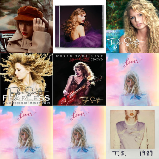This is a 9 CD SKU bundle.
1.This CD is brand new.Format: CDMusic Style: BalladThis item's title is: Red (Taylor's Version) (Edited) (2CD)Artist: Taylor SwiftLabel: REPUBLICBarcode: 602438737635Release Date: 11/12/2021
2.This CD is brand new.