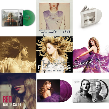 This is a 9 LP Vinyl SKU bundle.
1.This LP Vinyl is brand new.Format: LP VinylMusic Style: Alternative RockThis item's title is: Evermore (Green Vinyl/2LP)Artist: Taylor SwiftLabel: Republic RecordsBarcode: 602435651279Release Date: 5/28/2021
2.This LP Vinyl is brand new.
