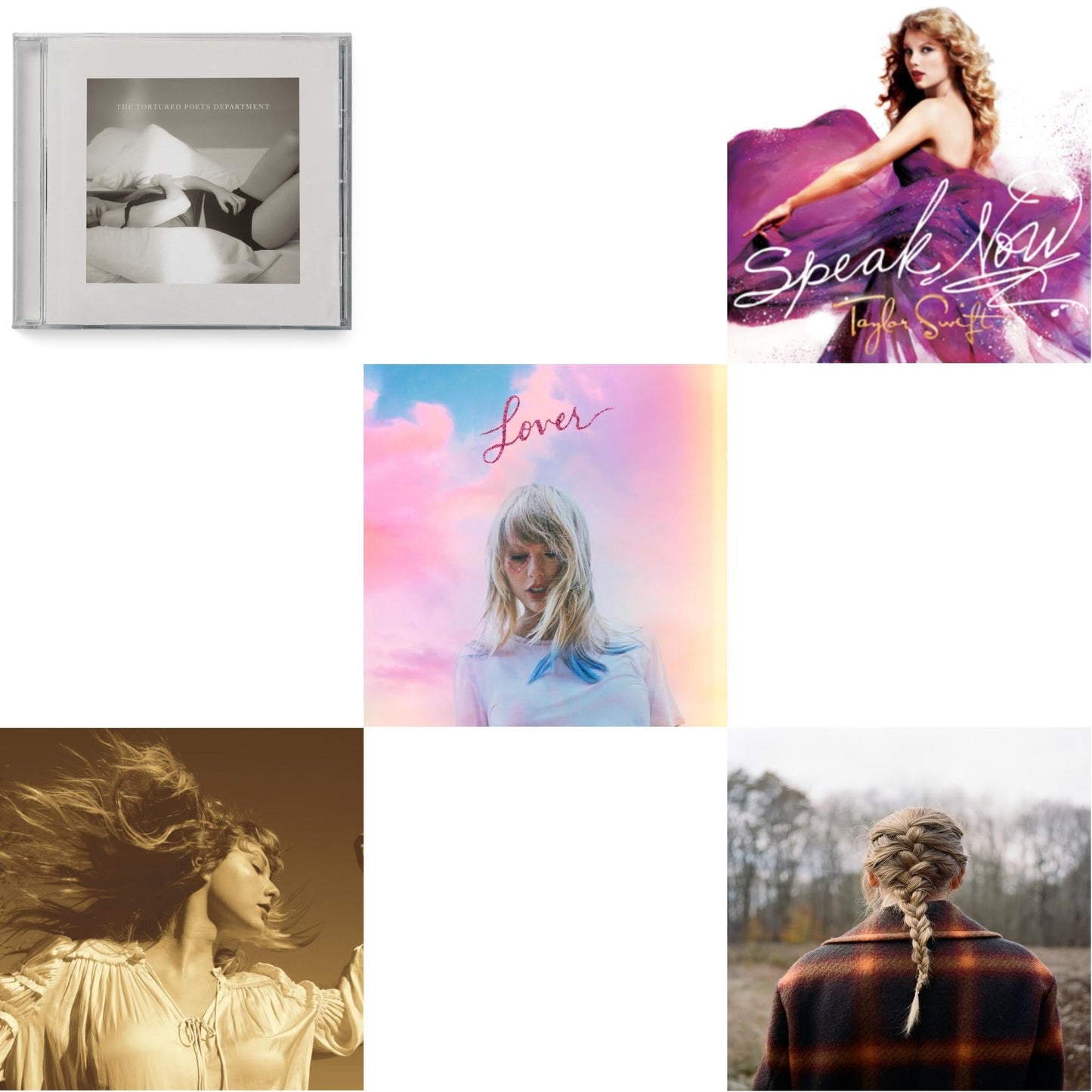 This is a 5 CD SKU bundle.
1.This CD is brand new.Format: CDMusic Style: Alternative RockThis item's title is: Evermore (X)Artist: Taylor SwiftLabel: REPUBLICBarcode: 602435648583Release Date: 12/18/2020
2.This CD is brand new.