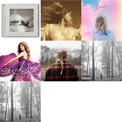This is a 7 CD SKU bundle.
1.This CD is brand new.Format: CDMusic Style: VocalThis item's title is: Folklore (Edited)Artist: Taylor SwiftLabel: REPUBLICBarcode: 602435034799Release Date: 8/7/2020
2.This CD is brand new.