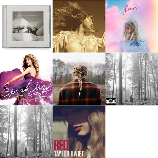 This is a 8 CD SKU bundle.
1.This CD is brand new.Format: CDMusic Style: VocalThis item's title is: Folklore (Edited)Artist: Taylor SwiftLabel: REPUBLICBarcode: 602435034799Release Date: 8/7/2020
2.This CD is brand new.