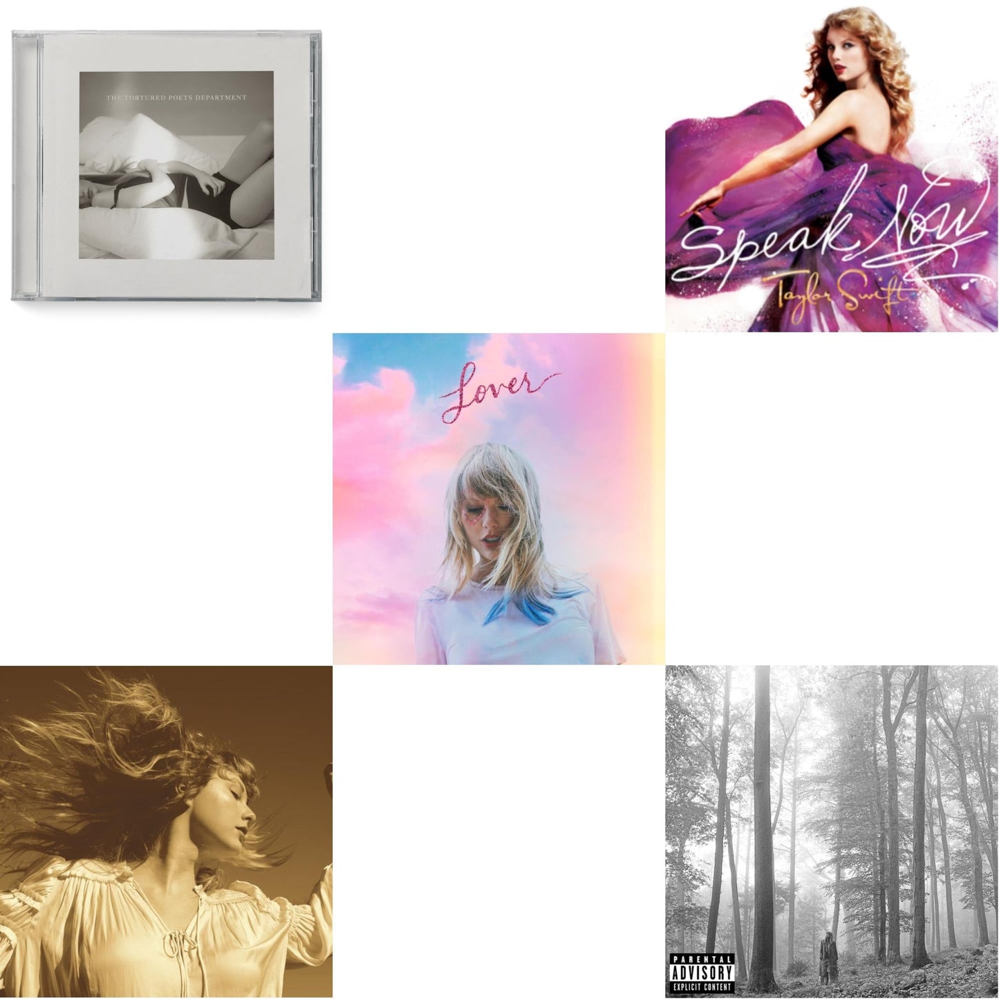 This is a 5 CD SKU bundle.
1.This CD is brand new.Format: CDMusic Style: VocalThis item's title is: Folklore (X)Artist: Taylor SwiftLabel: REPUBLICBarcode: 602435034805Release Date: 8/7/2020
2.This CD is brand new.