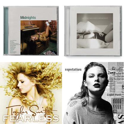 This is a 4 CD SKU bundle.
1.This CD is brand new.Format: CDMusic Style: Synth-popThis item's title is: Midnights (X) (Jade Green CD)Artist: Taylor SwiftLabel: REPUBLICBarcode: 602445790104Release Date: 10/21/2022
2.This CD is brand new.