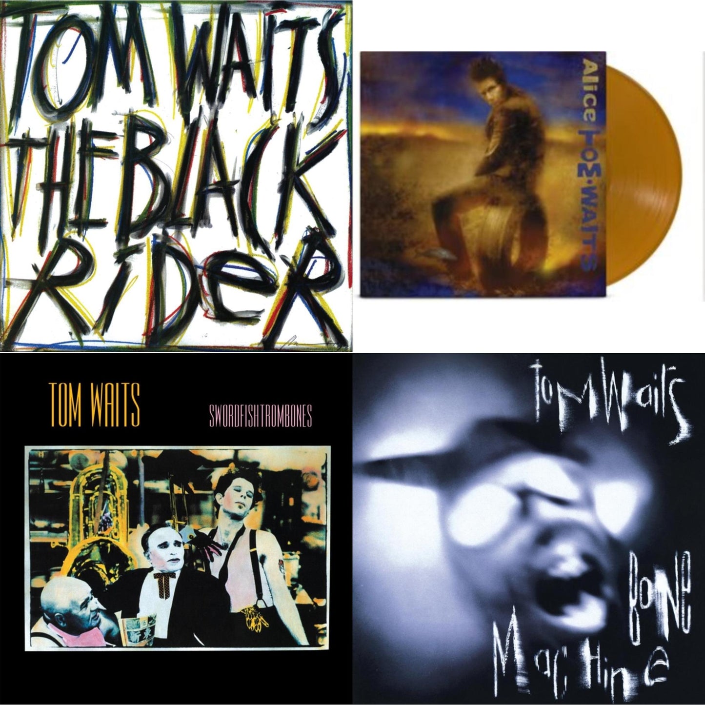 This is a 4 LP Vinyl SKU bundle.
1.This LP Vinyl is brand new.Format: LP VinylMusic Style: Blues RockThis item's title is: Black Rider (Remaster)Artist: Tom WaitsLabel: ISLANDBarcode: 602448894885Release Date: 10/6/2023
2.This LP Vinyl is brand new.