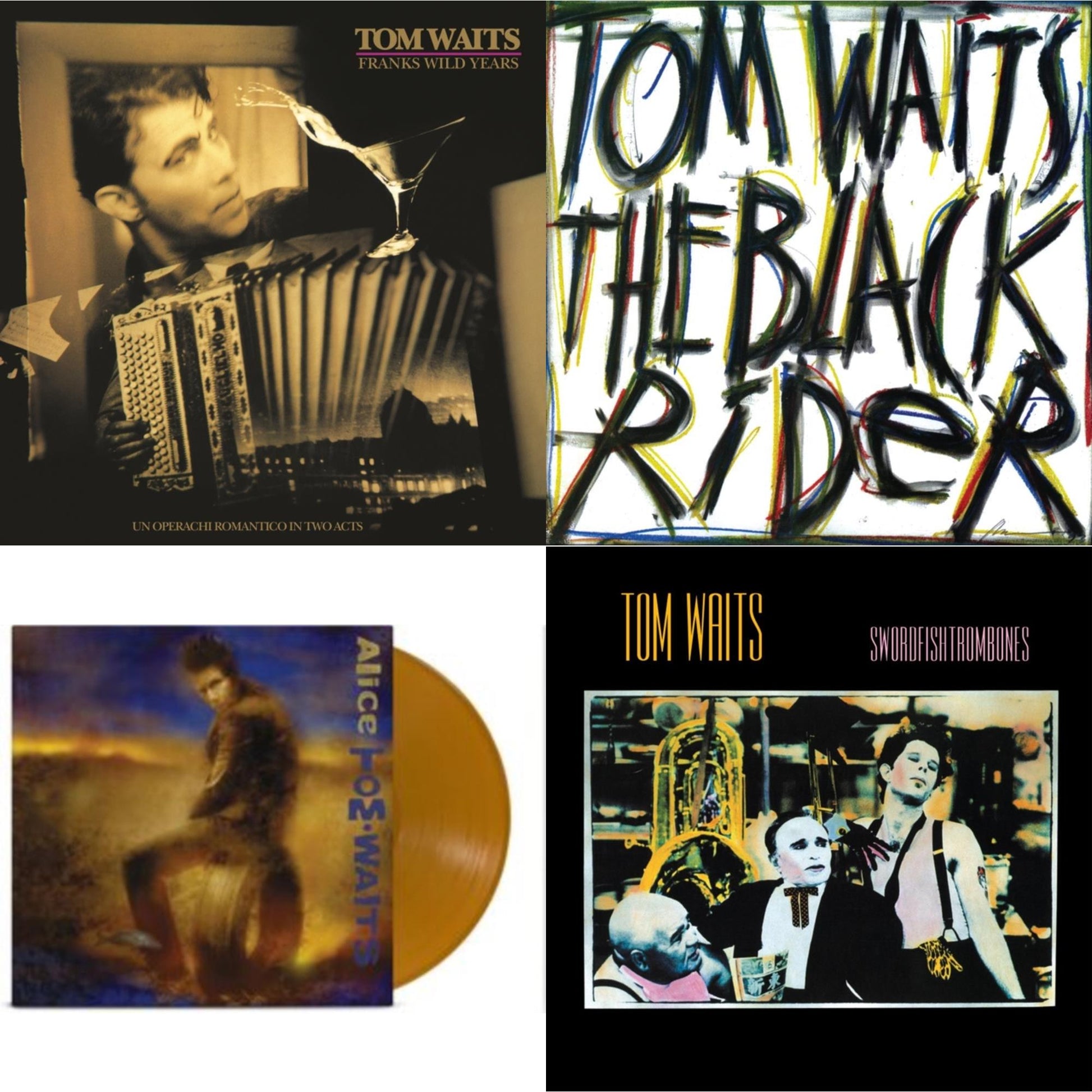 This is a 4 LP Vinyl SKU bundle.
1.This LP Vinyl is brand new.Format: LP VinylMusic Style: LoungeThis item's title is: Frank's Wild Years (Remaster)Artist: Tom WaitsLabel: ISLANDBarcode: 602448898333Release Date: 9/22/2023
2.This LP Vinyl is brand new.