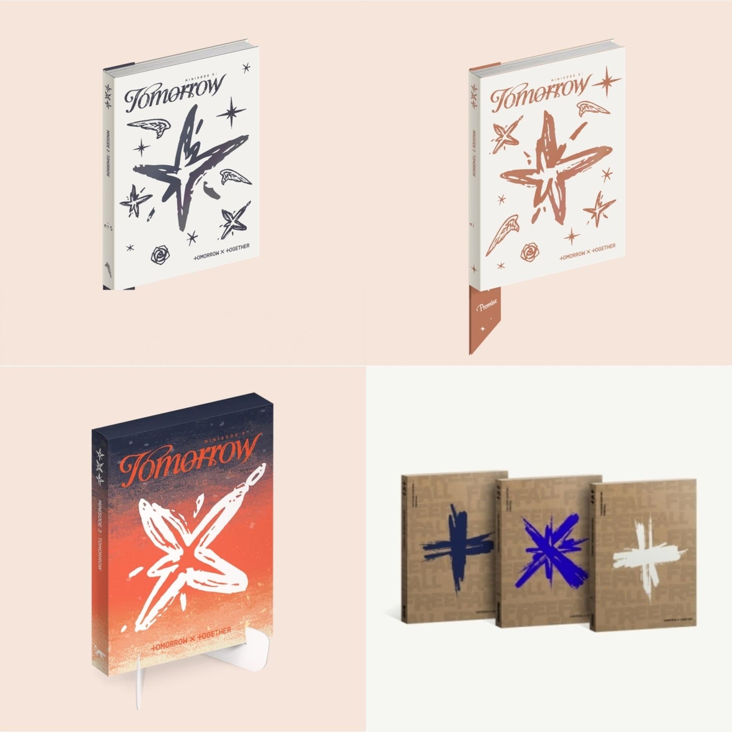 This is a 4 CD SKU bundle.
1.This CD is brand new.Format: CDThis item's title is: Minisode 3: Tomorrow (Ethereal Ver.)Artist: Tomorrow X TogetherBarcode: 196922819605Release Date: 4/5/2024
2.This CD is brand new.Format: CDThis item's title is: Minisode 3: Tomorrow (Promise Ver.