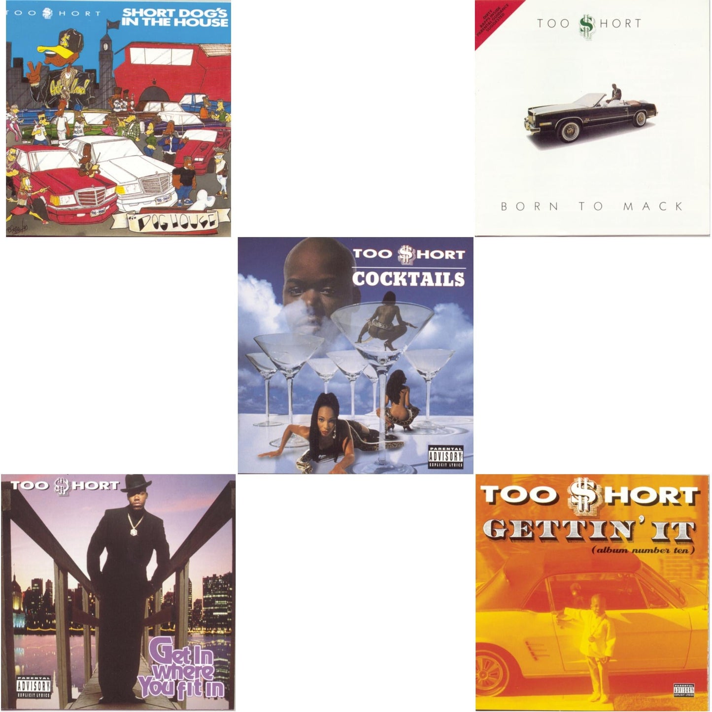 This is a 5 CD SKU bundle.
1.This CD is brand new.Format: CDMusic Style: TechnoThis item's title is: Short Dog�S In The HouseArtist: Too $HortLabel: LEGACYBarcode: 012414134820Release Date: 9/11/1990
2.This CD is brand new.