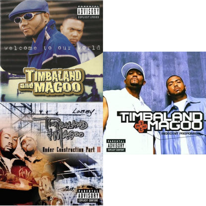 This is a 3 LP Vinyl SKU bundle.
1.This LP Vinyl is brand new.Format: LP VinylThis item's title is: Welcome To Our WorldArtist: Timbaland & MagooLabel: BLACKGROUND RECORDSBarcode: 194690557989Release Date: 6/24/2022
2.This LP Vinyl is brand new.