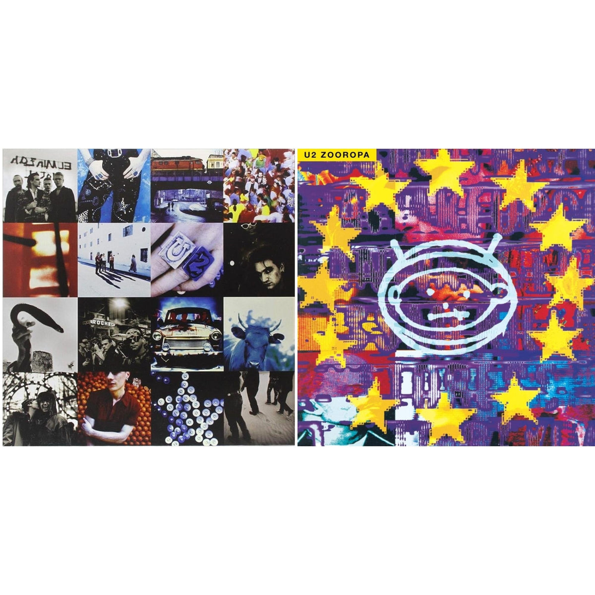 Zooropa (Transparent Yellow/2LP) & Achtung Baby (180G/2 LP)