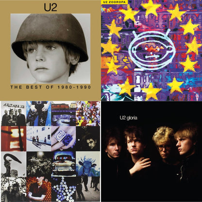 Gloria (40Th Anniversary/180G/Transparent Yellow LP Vinyl) & Zooropa (Transparent Yellow/2LP) & Achtung Baby (180G/2 LP) & Best Of 1980-1990 (180G/2 LP)