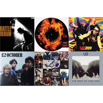 Rattle & Hum & Fire (40Th Anniversary Edition/Picture Disc) & Zoo Tv: Live In Dublin 1993 (Ep) & October & Achtung Baby (180G/2 LP) & Best Of 1990-2000 (2LP)
