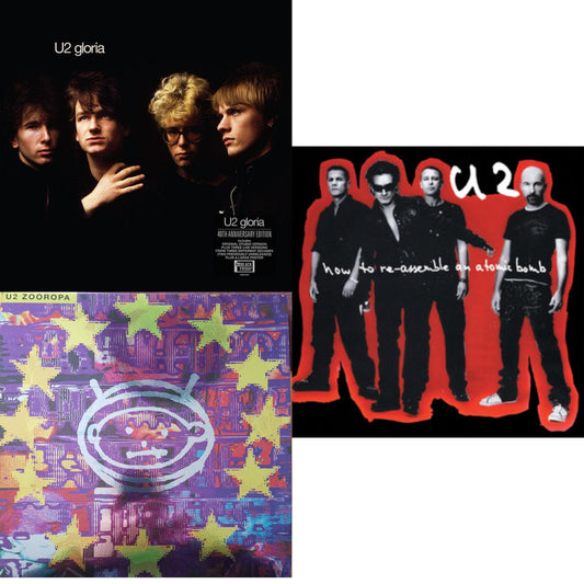 Gloria (40Th Anniversary/180G/Transparent Yellow LP Vinyl) & Zooropa (Transparent Yellow/2LP) & How To Re-Assemble An Atomic Bomb (Red/Black Marble LP Vinyl)