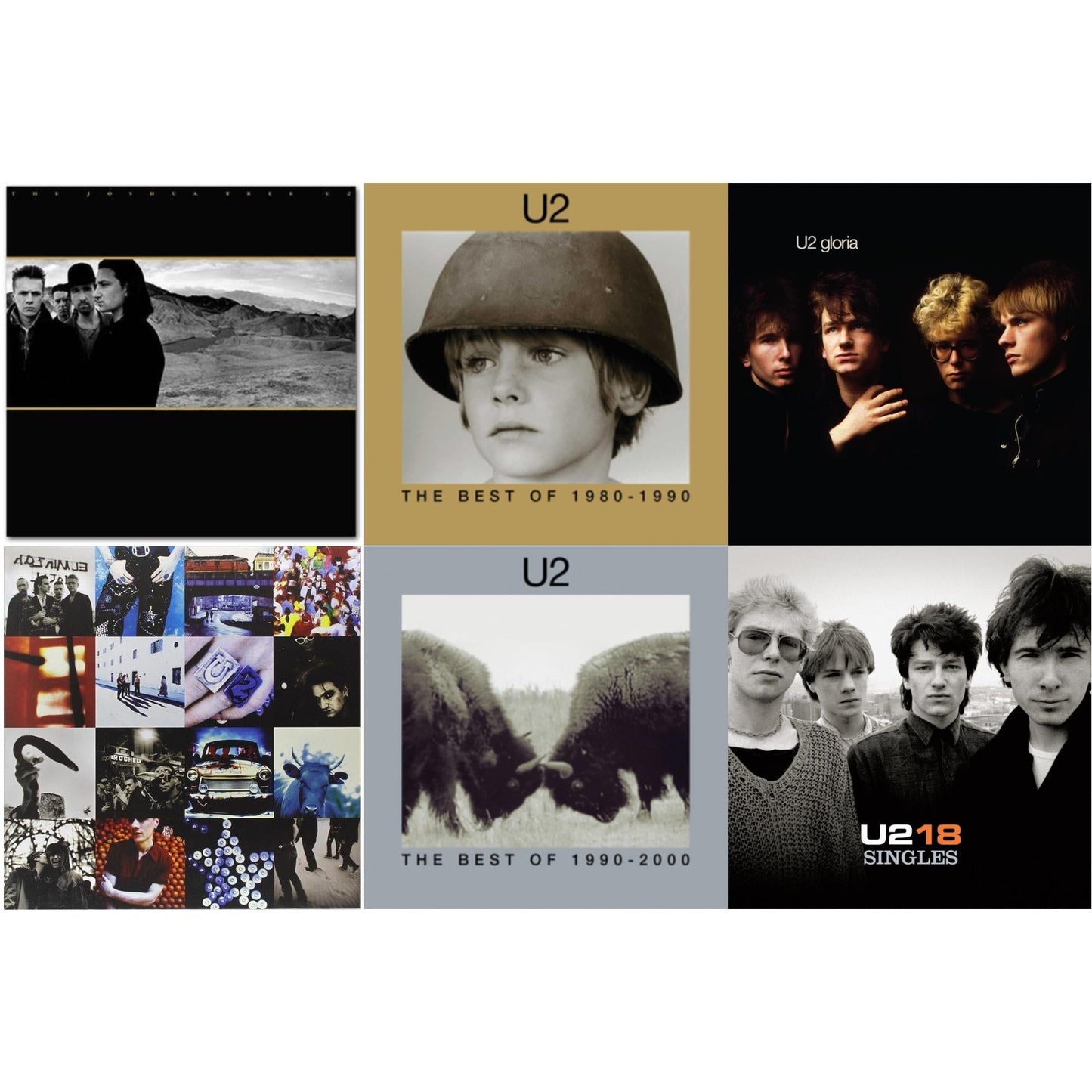 Gloria (40Th Anniversary/180G/Transparent Yellow LP Vinyl) & U218 Singles & Joshua Tree & Achtung Baby (180G/2 LP) & Best Of 1980-1990 (180G/2 LP) & Best Of 1990-2000 (2LP)