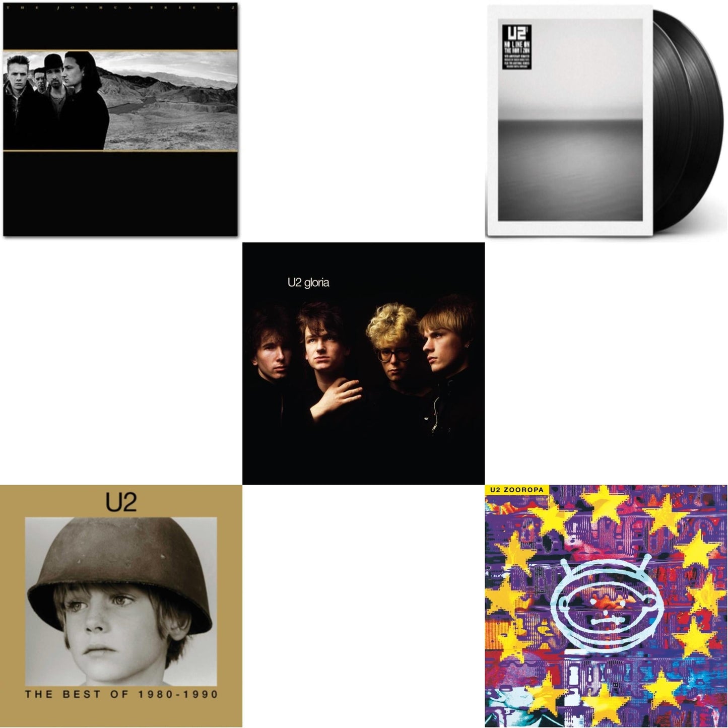 Gloria (40Th Anniversary/180G/Transparent Yellow LP Vinyl) & Zooropa (Transparent Yellow/2LP) & Joshua Tree & No Line On The Horizon (2 LP) & Best Of 1980-1990 (180G/2 LP)