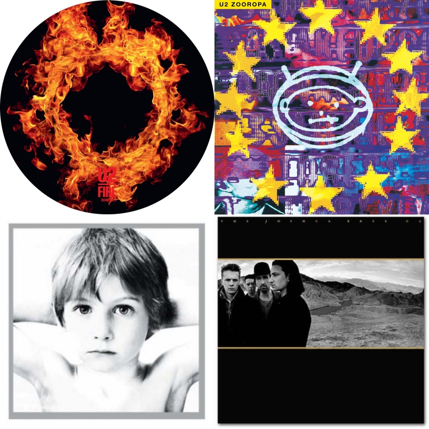 Fire (40Th Anniversary Edition/Picture Disc) & Zooropa (Transparent Yellow/2LP) & Boy & Joshua Tree