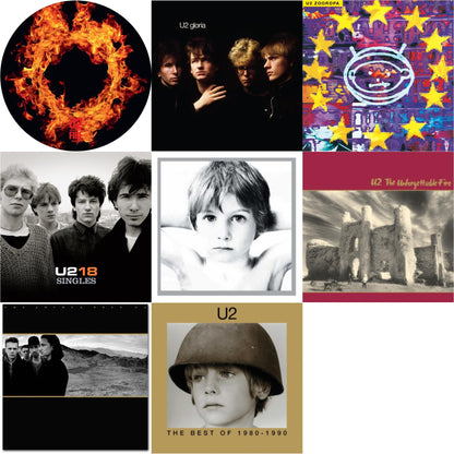 Fire (40Th Anniversary Edition/Picture Disc) & Gloria (40Th Anniversary/180G/Transparent Yellow LP Vinyl) & Zooropa (Transparent Yellow/2LP) & U218 Singles & Boy & Unforgettable Fire & Joshua Tree & Best Of 1980-1990 (180G/2 LP)