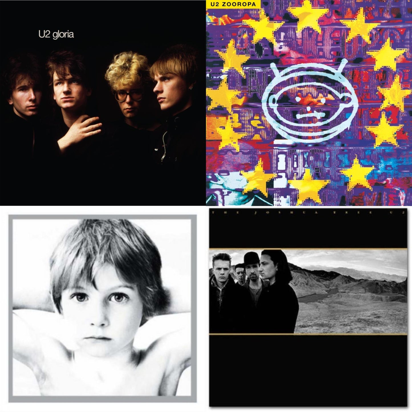 Gloria (40Th Anniversary/180G/Transparent Yellow LP Vinyl) & Zooropa (Transparent Yellow/2LP) & Boy & Joshua Tree
