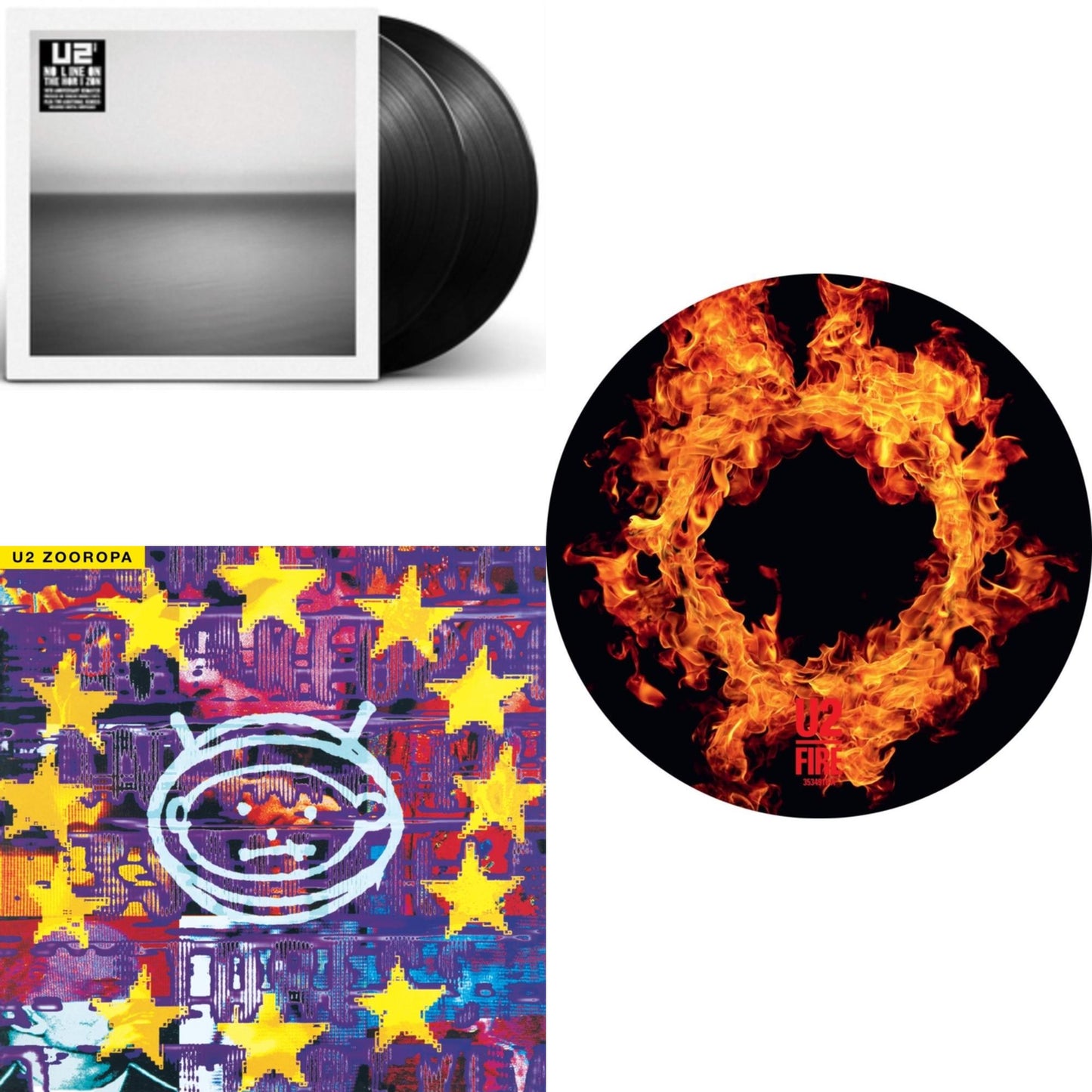 Fire (40Th Anniversary Edition/Picture Disc) & Zooropa (Transparent Yellow/2LP) & No Line On The Horizon (2 LP)
