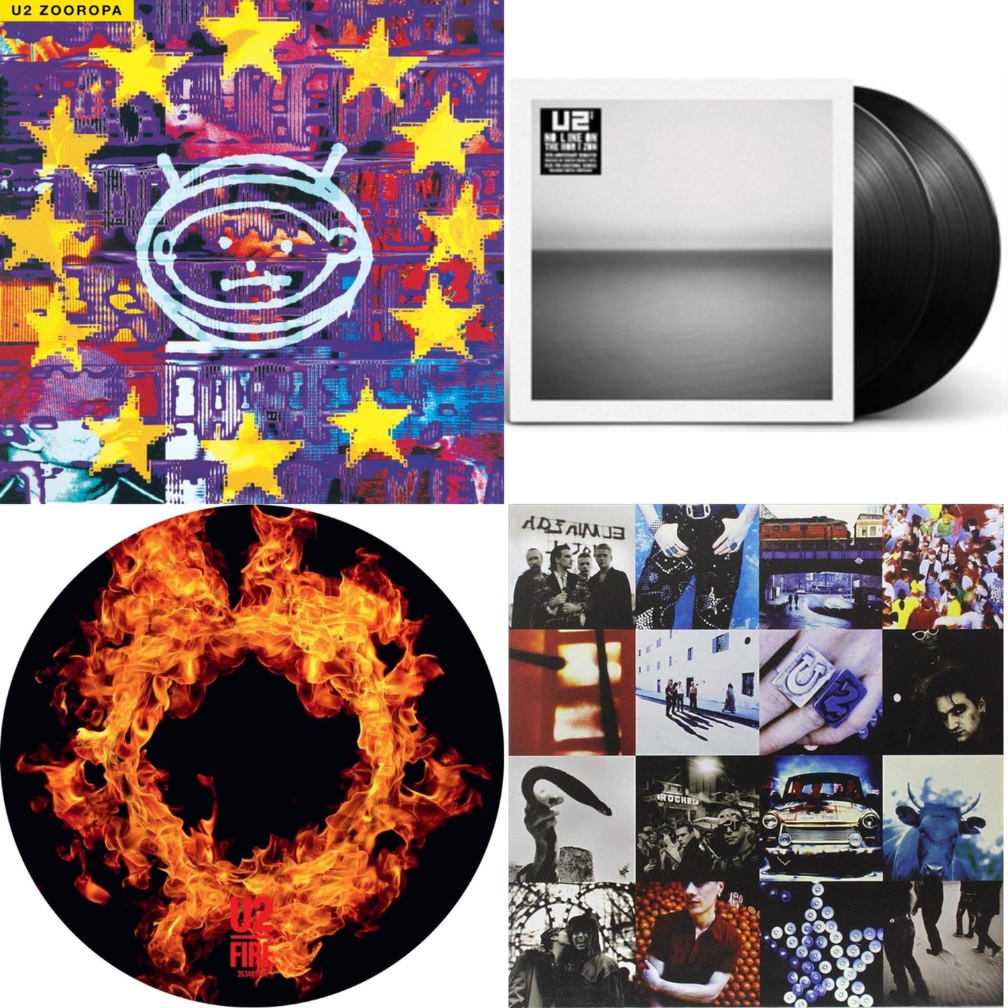 Fire (40Th Anniversary Edition/Picture Disc) & Zooropa (Transparent Yellow/2LP) & Achtung Baby (180G/2 LP) & No Line On The Horizon (2 LP)