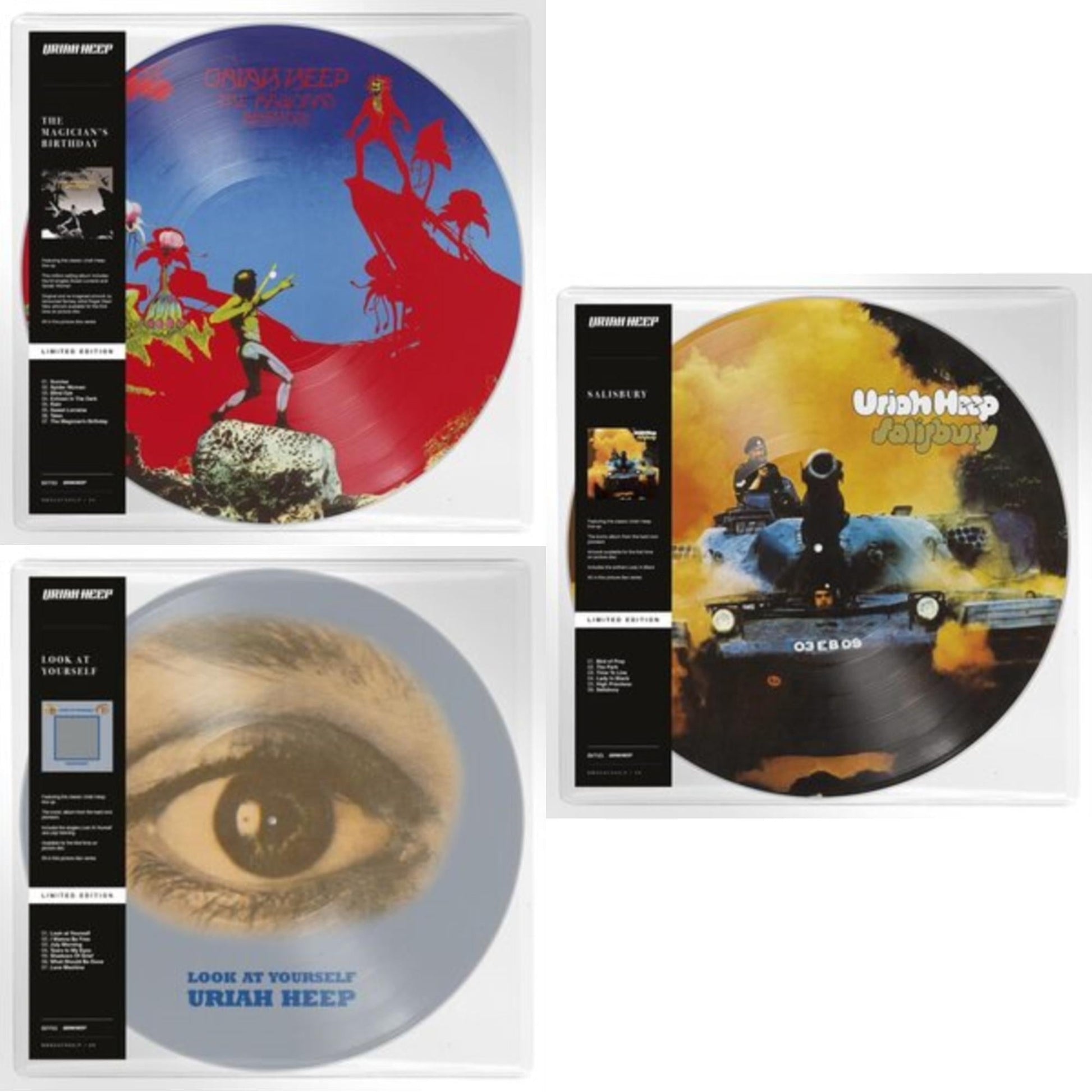 This is a 3 LP Vinyl SKU bundle.
1.This LP Vinyl is brand new.Format: LP VinylMusic Style: Hard RockThis item's title is: Salisbury (Picture Disc)Artist: Uriah HeepLabel: SANCTUARY RECORDSBarcode: 4050538689792Release Date: 1/28/2022
2.This LP Vinyl is brand new.