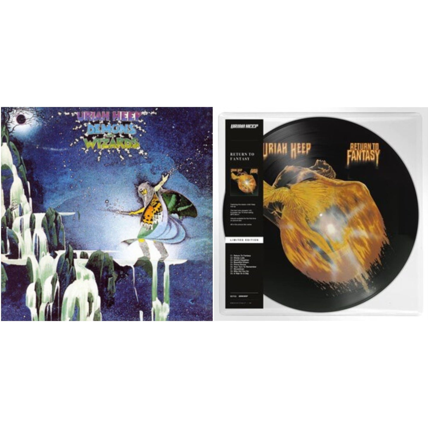 This is a 2 LP Vinyl SKU bundle.
1.This LP Vinyl is brand new.Format: LP VinylMusic Style: Prog RockThis item's title is: Demons & WizardsArtist: Uriah HeepLabel: SANCTUARY RECORDSBarcode: 4050538391398Release Date: 11/30/2018
2.This LP Vinyl is brand new.
