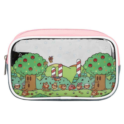 This is brand new.KIRBY PICNIC TRAVEL COSMETIC BAGS - SET OF 3

Travel cosmetic bags
Set of 3
Zipper closure
Material: Synthetic Leather
Dimensions: Large Bag 9W x 7H x 2 1/4D in. Medium Bag 6 1/2W x 5H x 2D in. Small Bag 5 1/2W x 5H x 1D in.