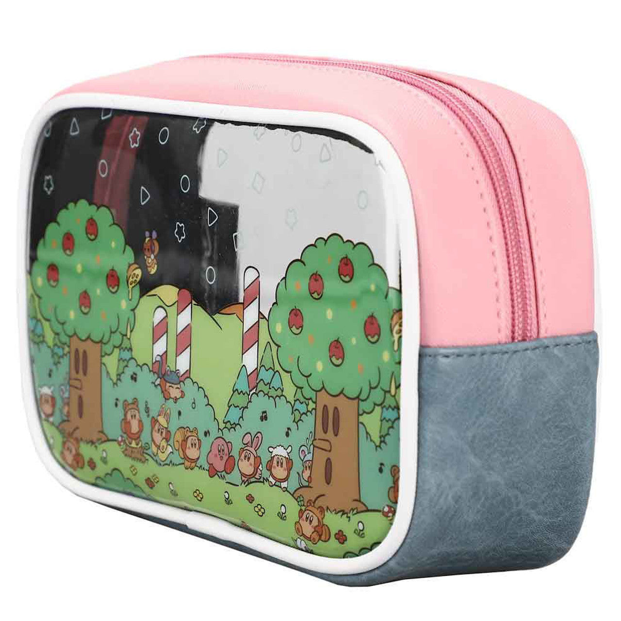 This is brand new.KIRBY PICNIC TRAVEL COSMETIC BAGS - SET OF 3

Travel cosmetic bags
Set of 3
Zipper closure
Material: Synthetic Leather
Dimensions: Large Bag 9W x 7H x 2 1/4D in. Medium Bag 6 1/2W x 5H x 2D in. Small Bag 5 1/2W x 5H x 1D in.