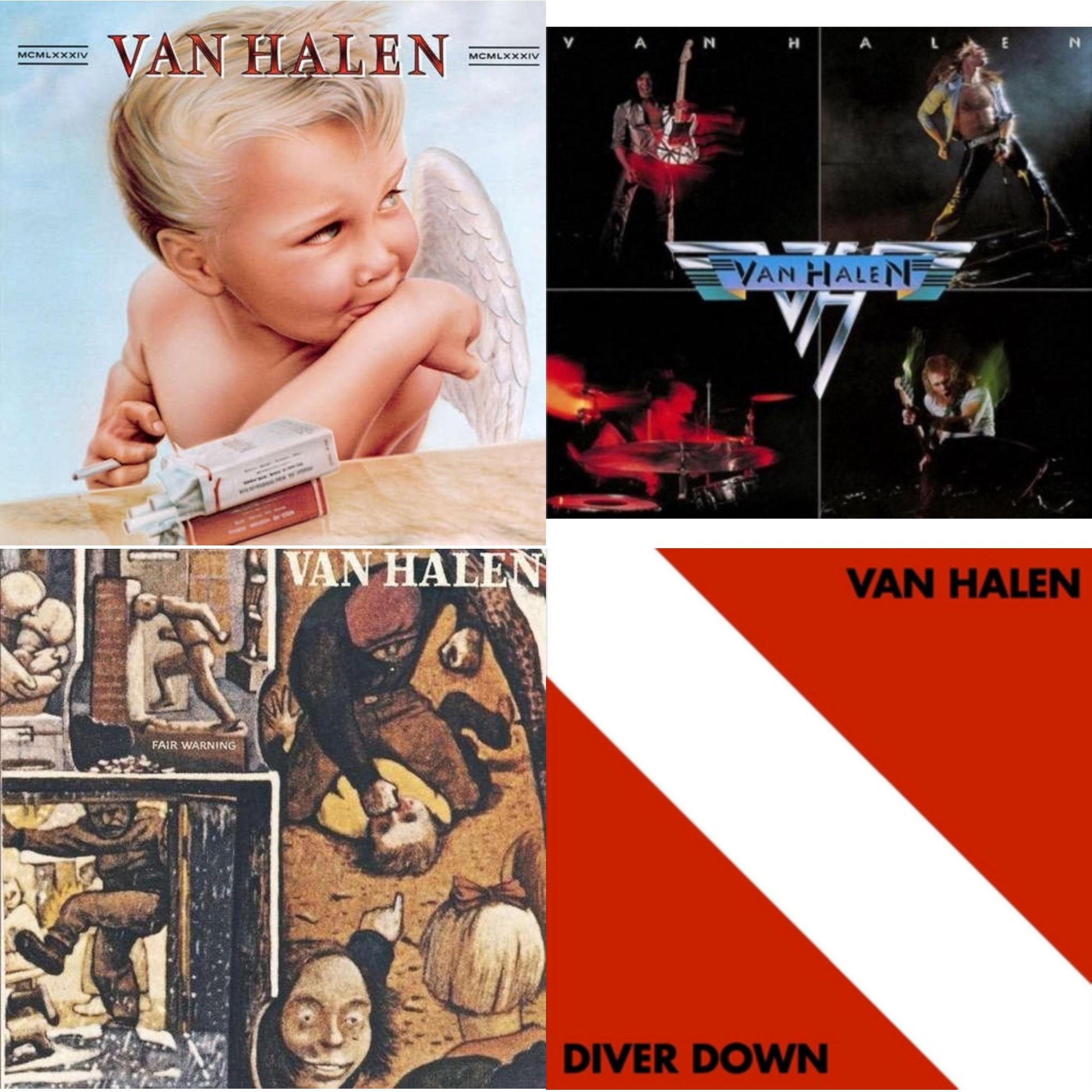 This is a 4 LP Vinyl SKU bundle.
1.This LP Vinyl is brand new.Format: LP VinylMusic Style: Hard RockThis item's title is: Fair WarningArtist: Van HalenLabel: RHINO/WARNER BROS.Barcode: 081227954987Release Date: 7/10/2015
2.This LP Vinyl is brand new.