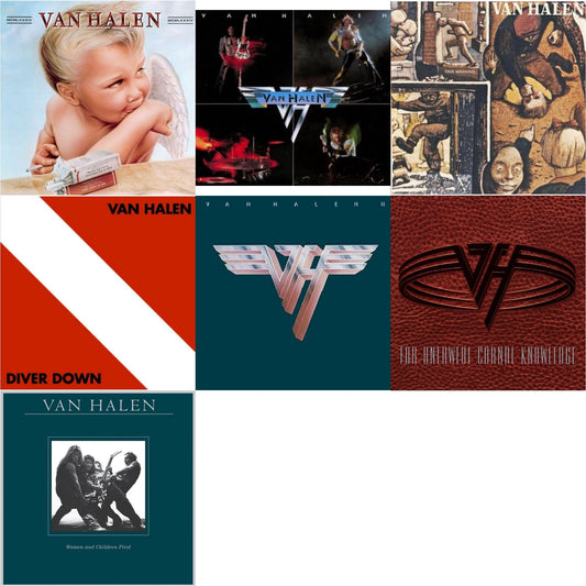 This is a 7 LP Vinyl SKU bundle.
1.This LP Vinyl is brand new.Format: LP VinylMusic Style: Hard RockThis item's title is: Van Halen Ii (180G/Remastered)Artist: Van HalenLabel: RHINO/WARNER BROS.Barcode: 081227954932Release Date: 7/10/2015
2.This LP Vinyl is brand new.