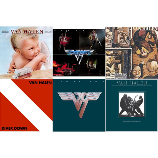 This is a 6 LP Vinyl SKU bundle.
1.This LP Vinyl is brand new.Format: LP VinylMusic Style: Hard RockThis item's title is: Van Halen Ii (180G/Remastered)Artist: Van HalenLabel: RHINO/WARNER BROS.Barcode: 081227954932Release Date: 7/10/2015
2.This LP Vinyl is brand new.