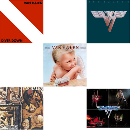 This is a 5 LP Vinyl SKU bundle.
1.This LP Vinyl is brand new.Format: LP VinylThis item's title is: Diver DownArtist: Van HalenLabel: RHINO/WARNER BROS.Barcode: 081227955007Release Date: 7/10/2015
2.This LP Vinyl is brand new.