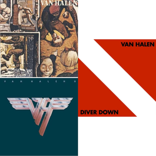 This is a 3 LP Vinyl SKU bundle.
1.This LP Vinyl is brand new.Format: LP VinylMusic Style: Hard RockThis item's title is: Van Halen Ii (180G/Remastered)Artist: Van HalenLabel: RHINO/WARNER BROS.Barcode: 081227954932Release Date: 7/10/2015
2.This LP Vinyl is brand new.