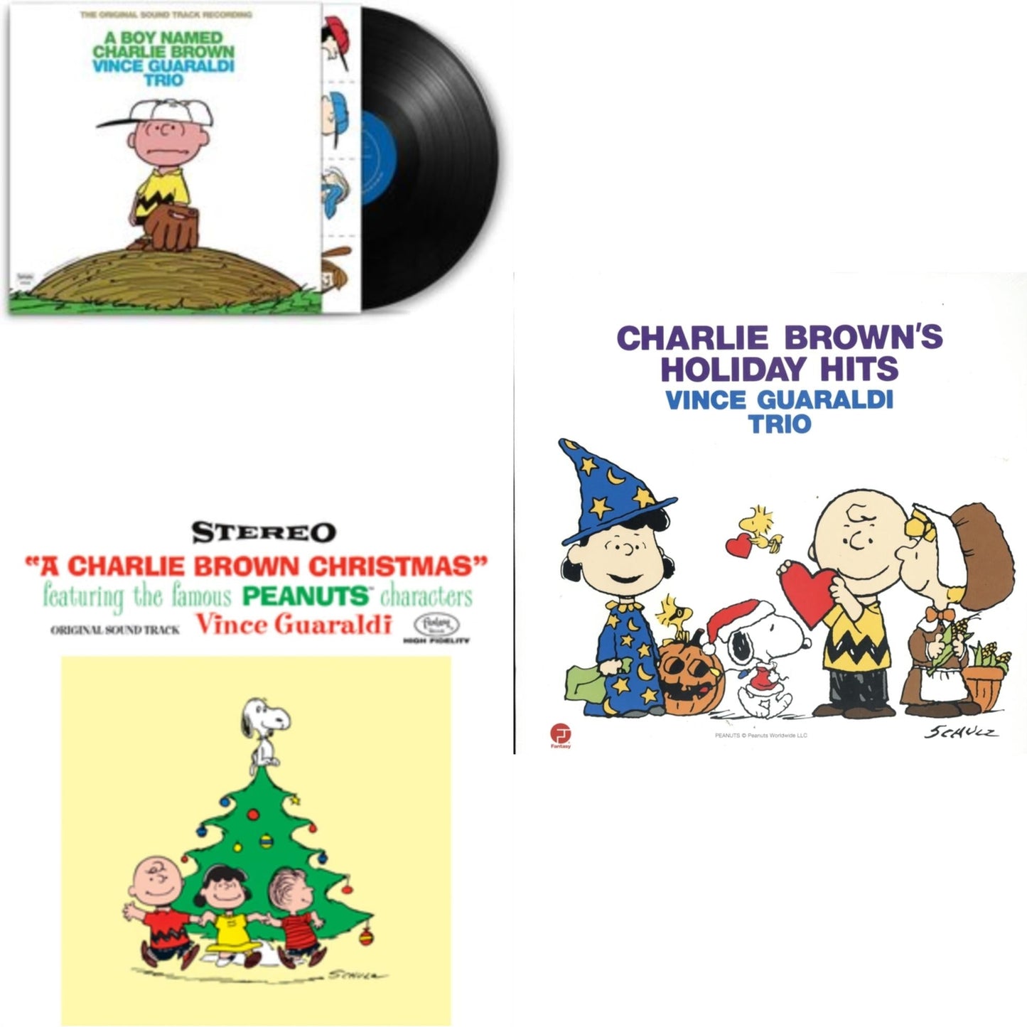 This is a 3 LP Vinyl SKU bundle.
1.This LP Vinyl is brand new.Format: LP VinylMusic Style: Contemporary JazzThis item's title is: Boy Named Charlie BrownArtist: Vince Trio GuaraldiLabel: CRAFT RECORDINGSBarcode: 888072241855Release Date: 8/20/2021
2.This LP Vinyl is brand new.