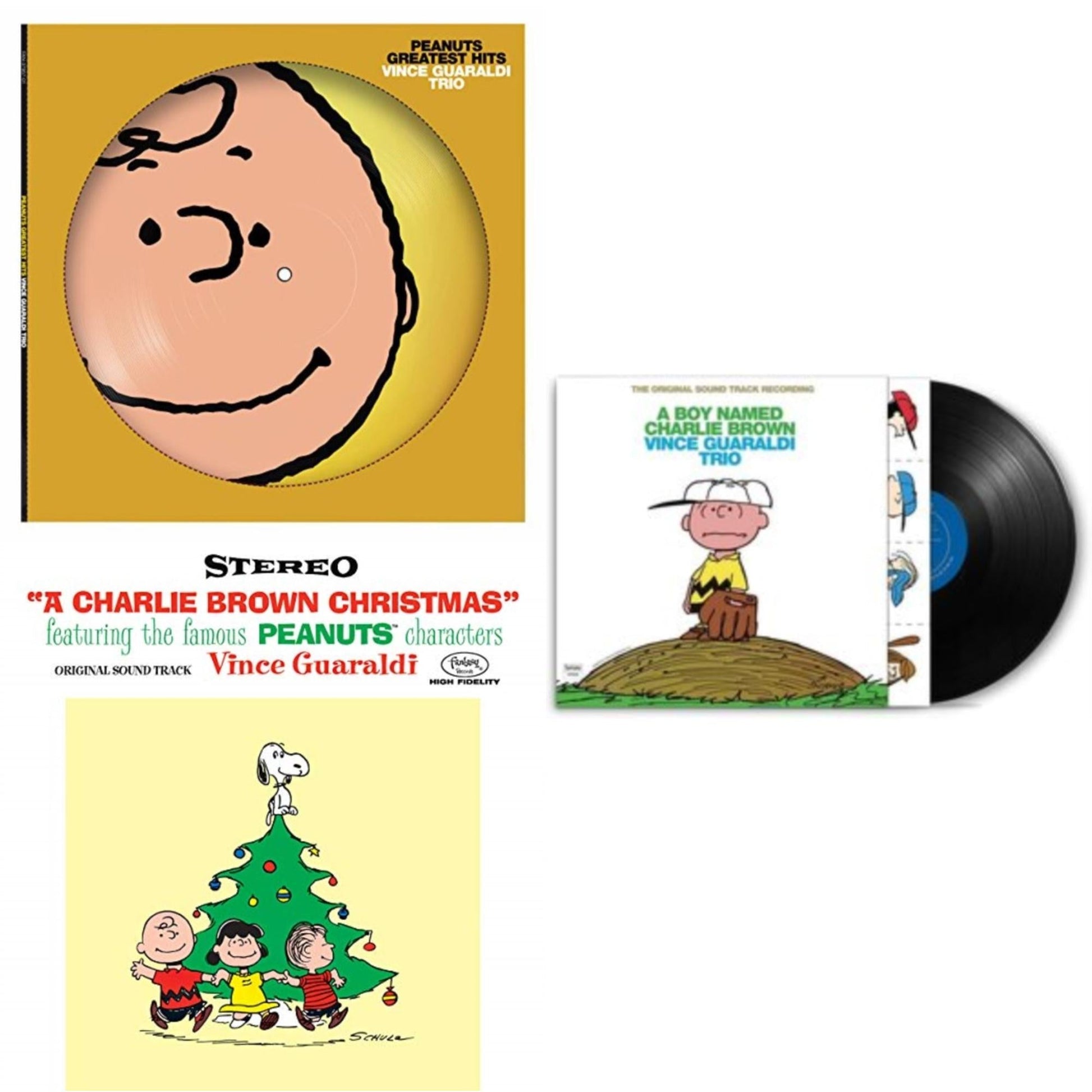 This is a 3 LP Vinyl SKU bundle.
1.This LP Vinyl is brand new.Format: LP VinylMusic Style: Cool JazzThis item's title is: Charlie Brown Christmas (180G)Artist: Vince Trio GuaraldiLabel: CRAFT RECORDINGSBarcode: 888072035485Release Date: 11/17/2017
2.This LP Vinyl is brand new.
