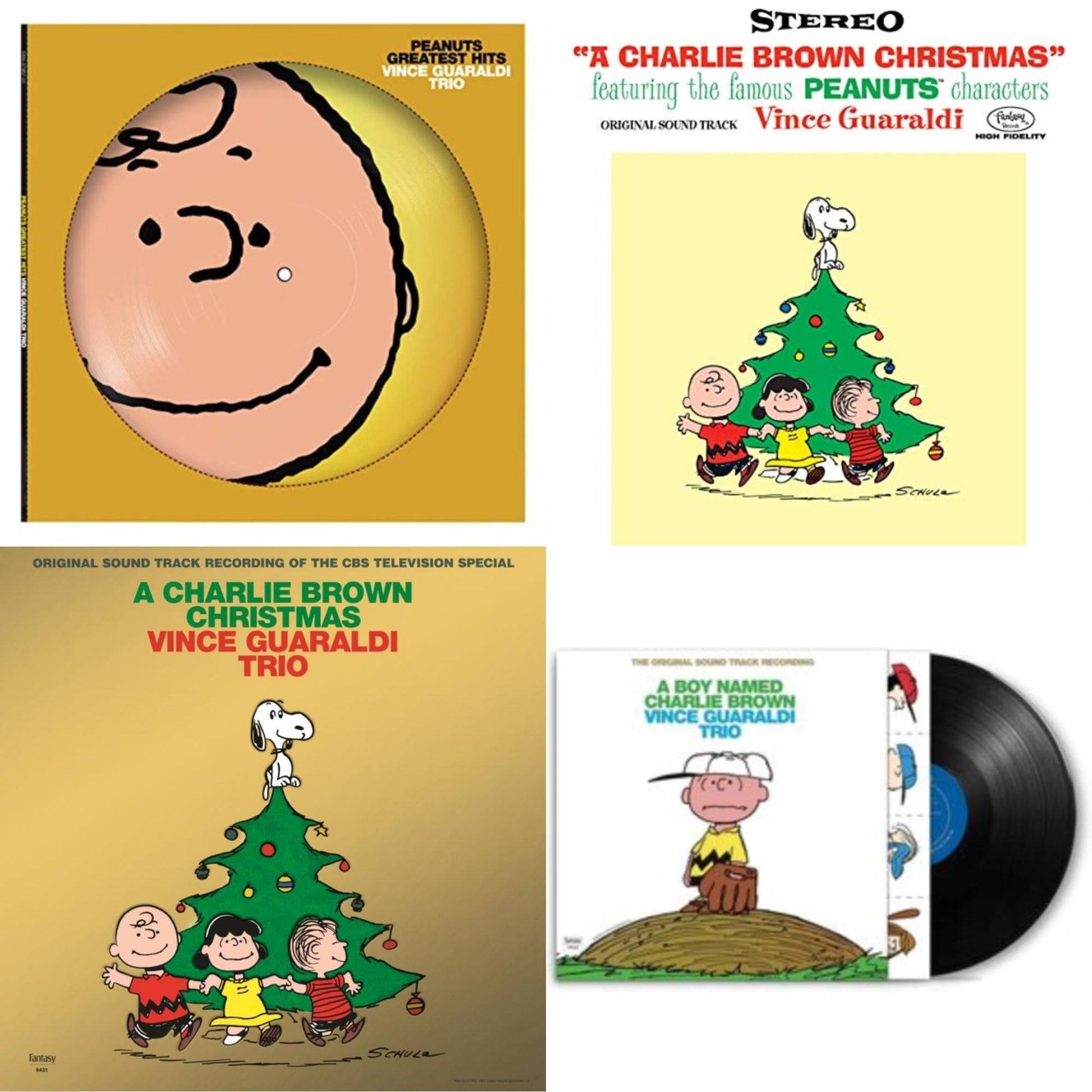 This is a 4 LP Vinyl SKU bundle.
1.This LP Vinyl is brand new.Format: LP VinylMusic Style: Cool JazzThis item's title is: Charlie Brown Christmas (180G)Artist: Vince Trio GuaraldiLabel: CRAFT RECORDINGSBarcode: 888072035485Release Date: 11/17/2017
2.This LP Vinyl is brand new.
