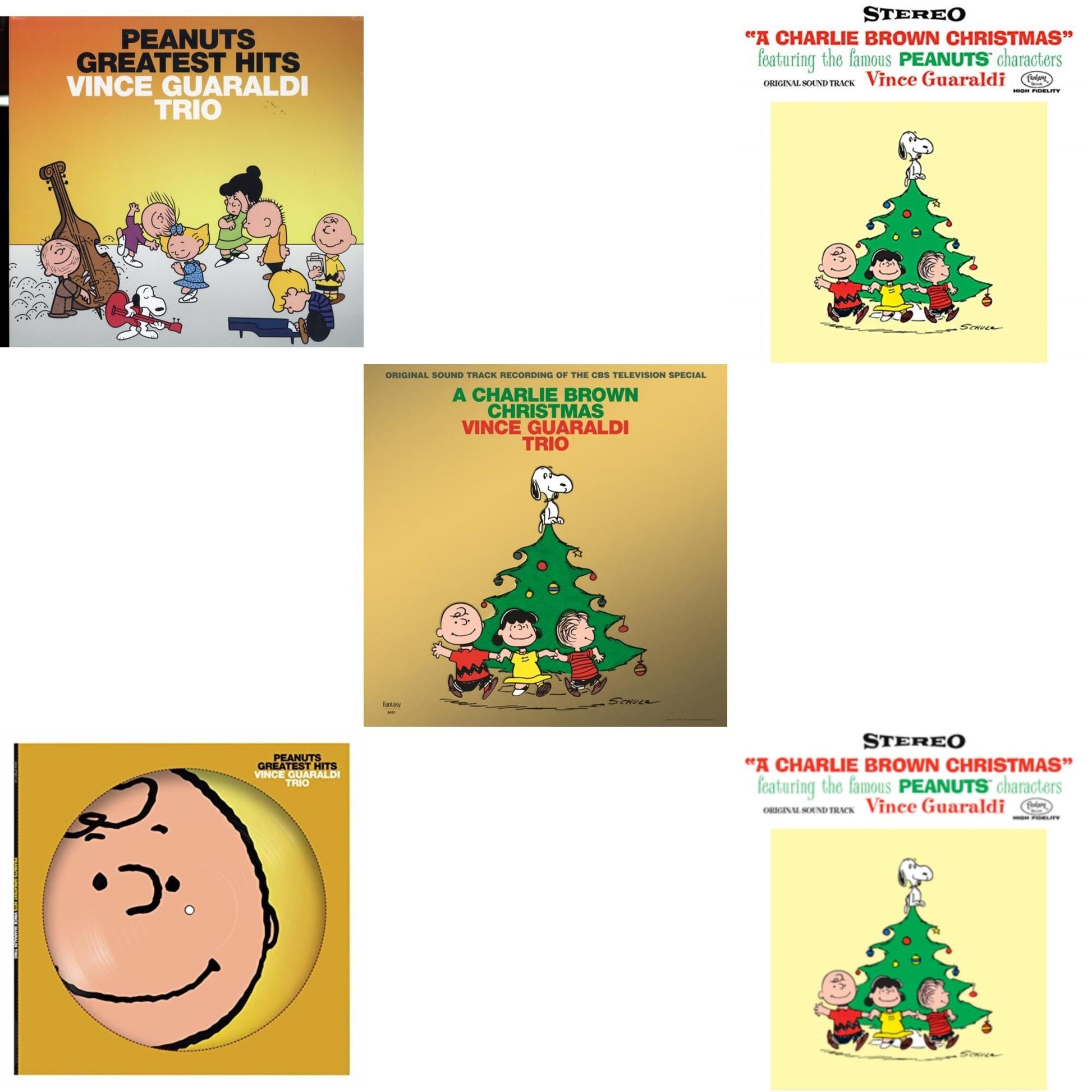 This is a 5 LP Vinyl SKU bundle.
1.This LP Vinyl is brand new.Format: LP VinylMusic Style: Cool JazzThis item's title is: Charlie Brown Christmas (180G)Artist: Vince Trio GuaraldiLabel: CRAFT RECORDINGSBarcode: 888072035485Release Date: 11/17/2017
2.This LP Vinyl is brand new.