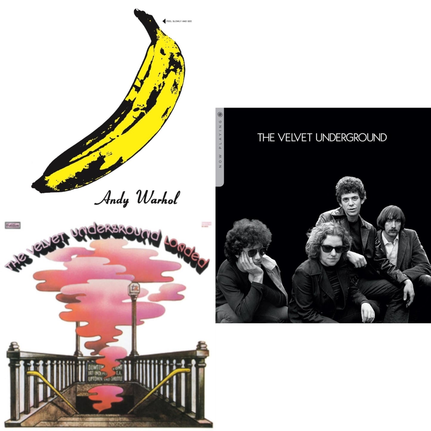 This is a 3 LP Vinyl SKU bundle.
1.This LP Vinyl is brand new.Format: LP VinylMusic Style: Garage RockThis item's title is: LoadedArtist: Velvet UndergroundLabel: ATLANTIC CATALOG GROUPBarcode: 081227961350Release Date: 5/26/2015
2.This LP Vinyl is brand new.