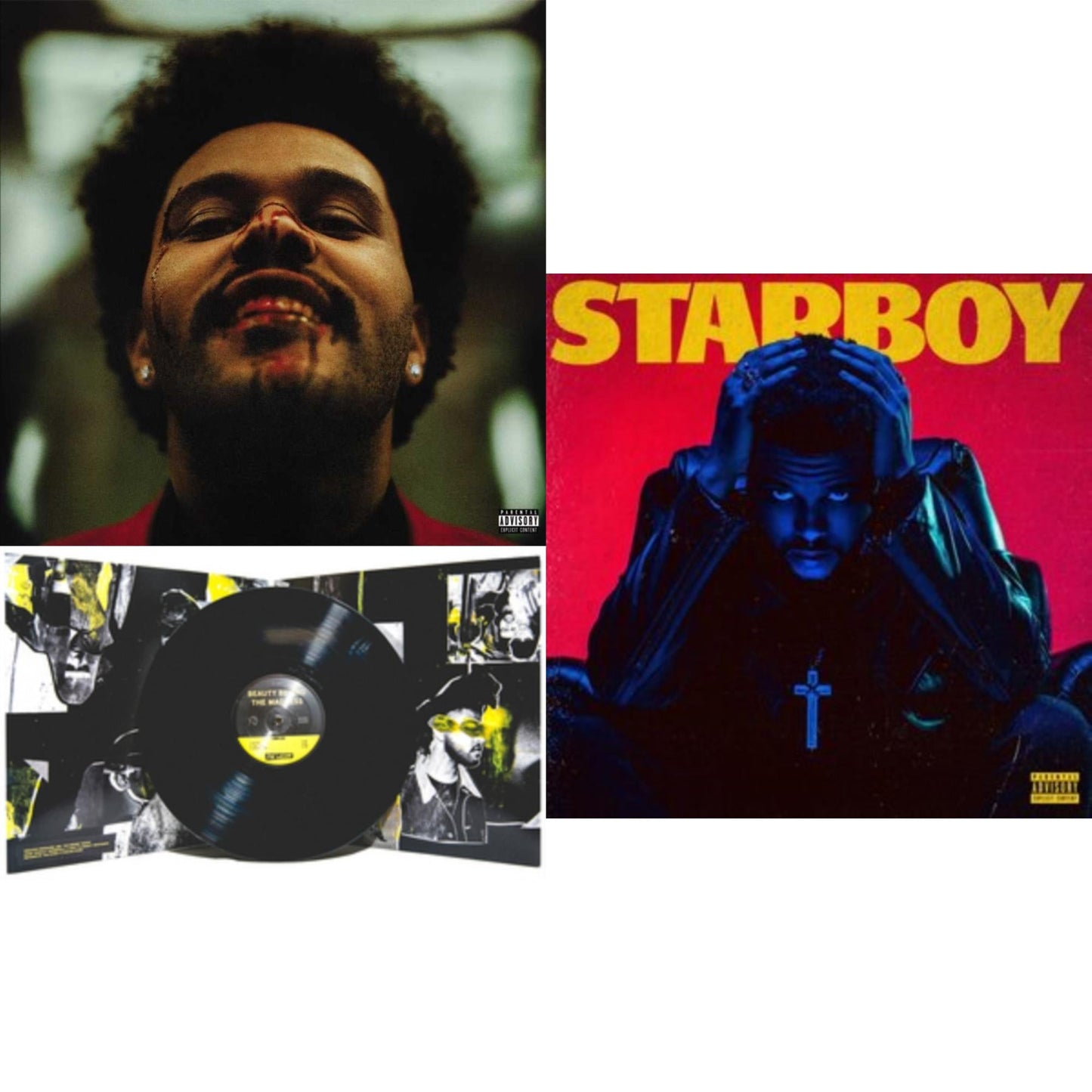 After Hours (X) (2LP) & Beauty Behind The Madness (X) & Starboy (2LP/Translucent Red Vinyl/Gatefold)