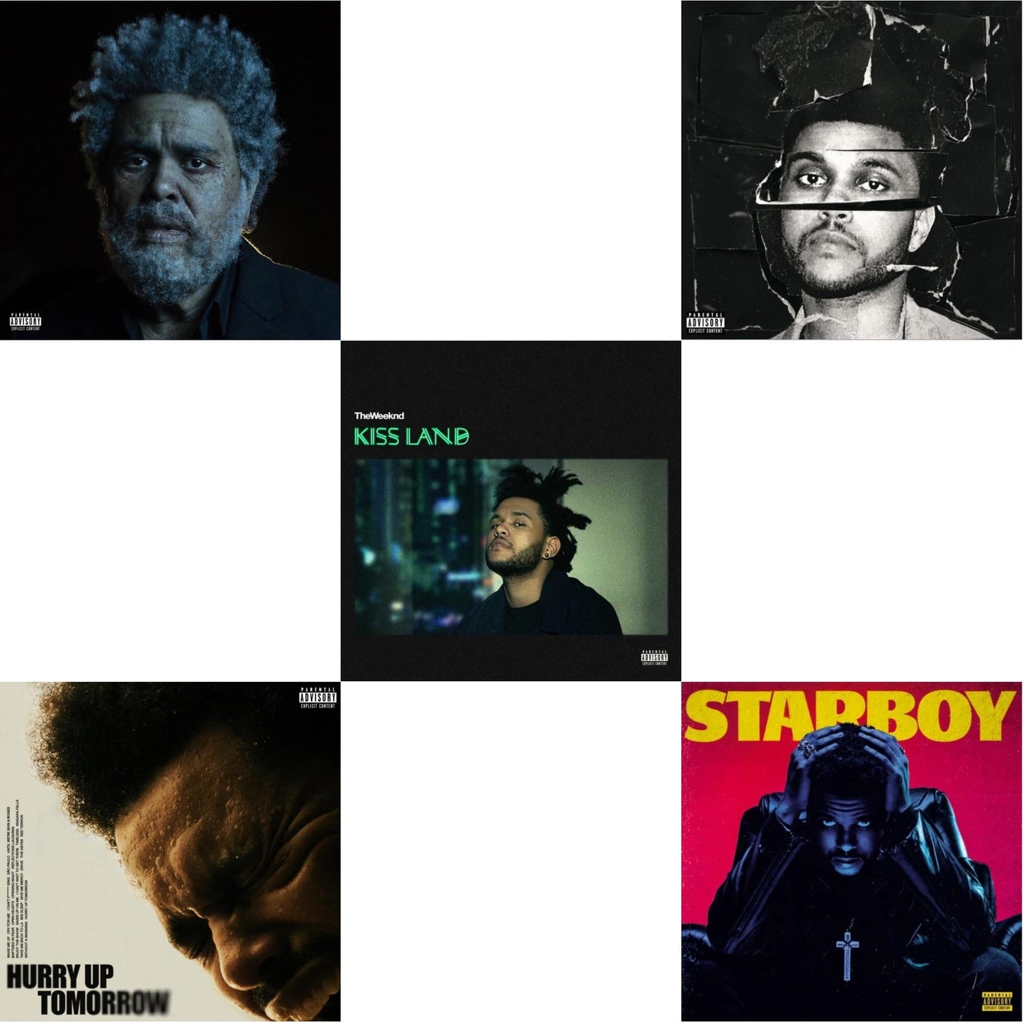 Dawn Fm (X) & Hurry Up Tomorrow (X) (Ost) (2CD) & Kiss Land & Beauty Behind The Madness (X) & Starboy (Ex)